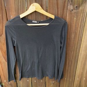 Shein Split Back Long Sleeve Top Sz M